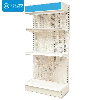 China Single Sided/Double Sided Pegboard Factory Display Rack Design Supermarket Shelf Hardware New Customized for sale