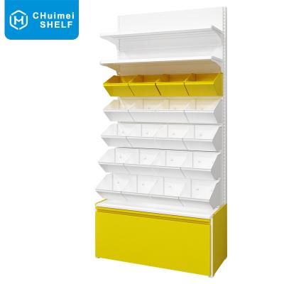 China Single Sided Recreational Snack Food Store Shelf Supermarket Grocery Potato Chips Candy Display Rack Grocery Bulk Display for sale