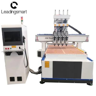 China Hotels Woodworking CNC Router Wood For Plywood MDF Acrylic 1325 Wood Machine for sale