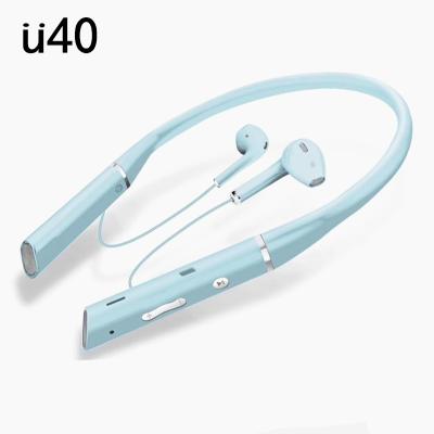 China Neckband Air Buds u40 u01 u07 Neckband Earphone Boat Neckband Wireless Earbuds for sale