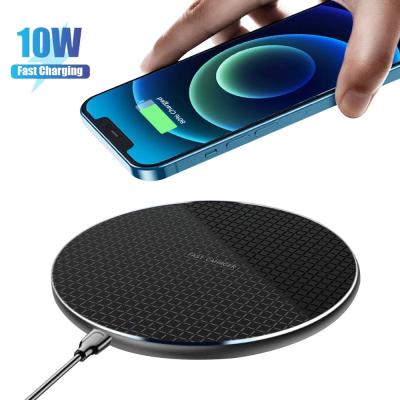 China 2021 Hot Selling Mobile Phone 10W Wireless Fast Wireless Charger New Arrival Mobile Phone Charging For iPhone Huawei vivo for sale