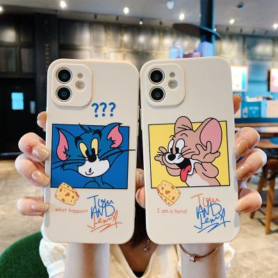 China Colorful Soft Comfortable Anti-fall Cartoon Design Anti-lost Silicone TPU Clear Phone Cases For Girls iPhone 11 12 Series for sale