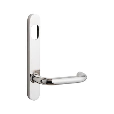 China 304 STAINLESS STEEL DOOR HANDLES DOOR LEVER PLATE FOR NARROW LOCK ALUMINUM DOOR for sale