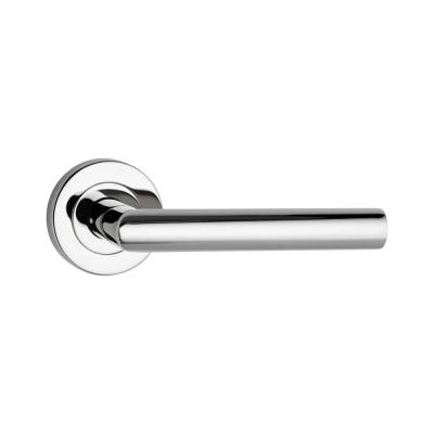 China Industrial 304 Stainless Steel Tubular Door Lever Handle For Wooden Door for sale