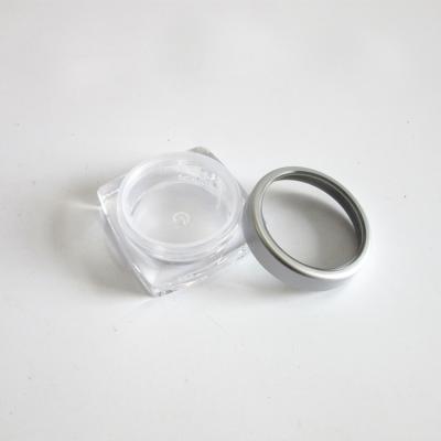 China Cosmetic In Stock Vacuum No Logo Plastic Jar Square Shape 5-15g for sale