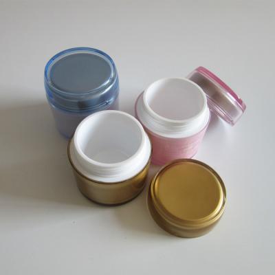 China Cosmetic ABS 80g Transparent Cream Double Coating Can Screen Printing for sale