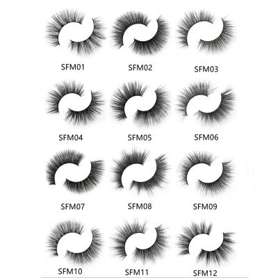 China Sunday Lashes Vendors Long Natural Fake Mink Lashes Custom Logo Packaging 25 Mm Different 3d False Mink Lashes for sale