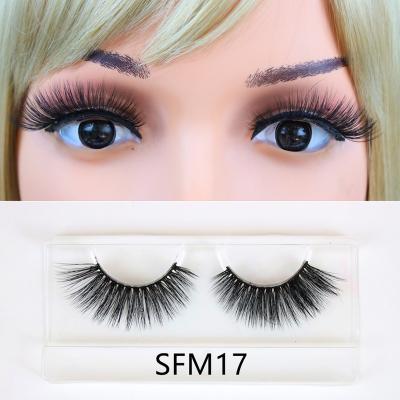 China Factory 3d faux mink eyelash natural lashes tural fluffy private label wholesale long sunday long lash packaging box for sale