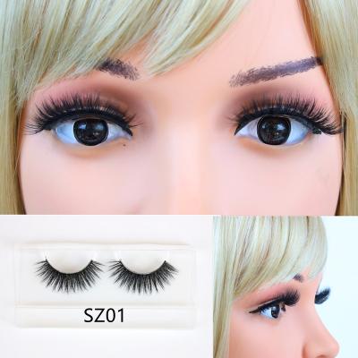 China Sunday Lashes Seller 100% Natural Long Silk Eyelash With Tapered 3d Fake Mink Lashes High Quality Silk Eyelash With Custom Packing for sale