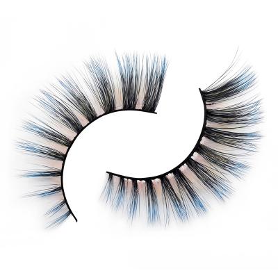 China Natural Long Cosplay 3d Makeup Wholesaler Colorful Strip Eyelashes for sale