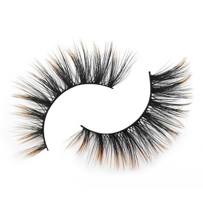 China Mink Colored Lashes Dramatic Reusable Long Natural Mink Eyelashes for sale