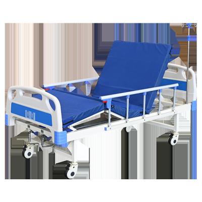 China Thick and Durable Double Metal Multifunctional Manual Hospital Bed Lift Leg Back Tilt 10mm for Hospital Home Care for sale