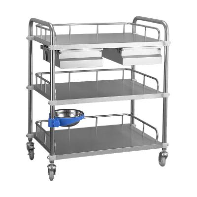 China Modern Good Quality Low Price Trolley Medical Instrument Table Hospital Trolley for sale