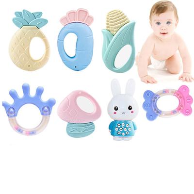 China Toy Factory-Direct Selling Soft Colorful Baby Bpa Free Teether for sale