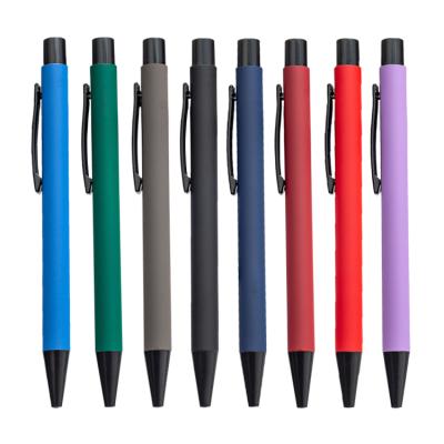 China Writing& Promoting& Promotional Gift JH Pen Custom Logo Soft Rubber Cover Stylus Metal Pens With Custom Logo for sale