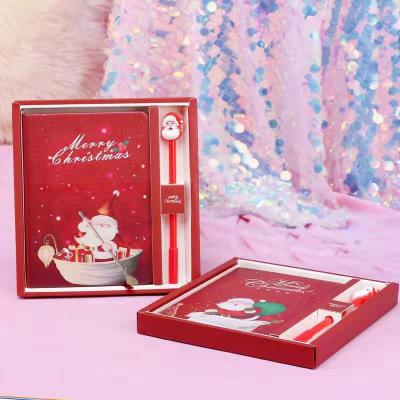 China Stationery School Supplies Creative Gift Hardcover Book Gift Notebook Christmas Cartoon Notepad Student Gift for sale