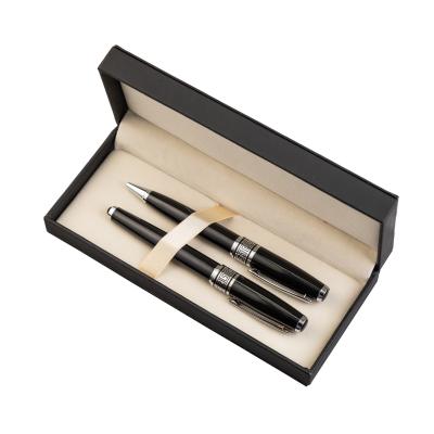 China Writing& Promoting& Gift Pen Customized Logo Promotional Pen Luxury With Box Leather Case Advertising Pen Gift Set for sale