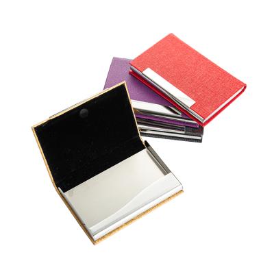 China Wholesale Vintage JH High Quality Vintage Business Leather Namecard Holder for sale