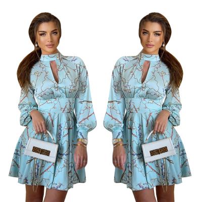 China Breathable New Design In Stock Amazon Hot Sale Long Sleeve Printed 2022 Summer Women Casual Outfits for sale