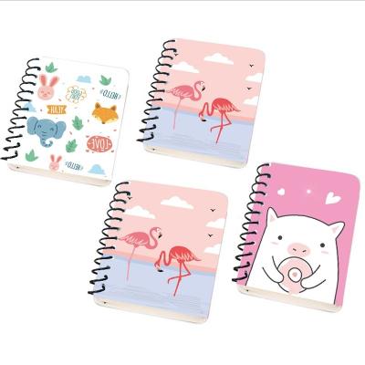 China Spiral Factory direct creative stationery South Korea coil fresh portable notebook small cartoon pocket mini diary for sale