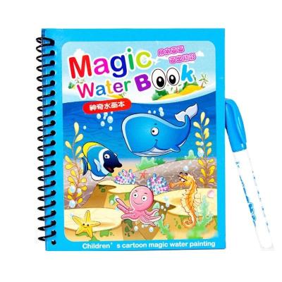 China Spiral Funny game kids writing toy reusable painting book cartoon magic water book for sale