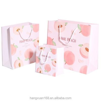 China Recyclable Manufacturers direct spot wholesale paper packaging shopping bags large fruit style paper shopping gift bags for sale