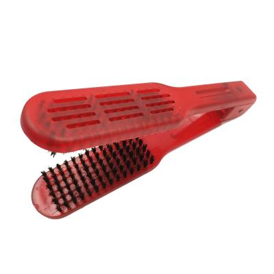 China Waterproof Professional Salon Styling Station Making Logo Boar Bristle Hair Brush Custom Wave Brush Curved V Comb for sale