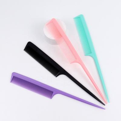 China Salon New Design End-tooth Hair Comb Professional High Quality Salon Styling Anti Static Rat Tail Departure Comb for sale