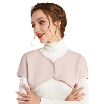 China Breathable Japanese Hot Selling Women's Silk Short Sleeve Vest Air Conditioner Soft Padded Shawl Coat Base Protects Shoulders for sale