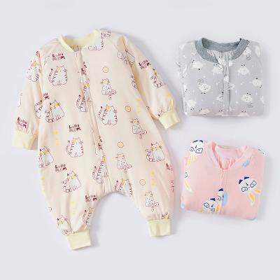 China Handmade winter autumn boys and girls pajamas warm and thick pajamas leg breathable custom sleeping bag natural silk children wholesale for sale