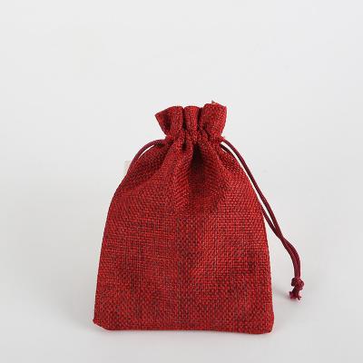 China Recyclable Wholesale Hemp Fabric Sack Jute Bags Storage Canvas Jewelry Pouches Tote Bags for sale