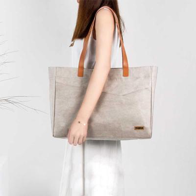 China High Capacity Recyclable Brown Kraft Paper Cheap Shopping Bag, Kraft Paper Handbag, Washable Kraft Paper Tote Bag for sale