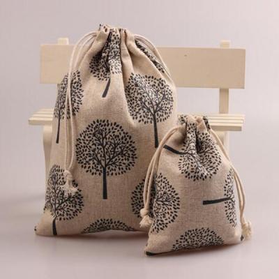 China Custom Recyclable Jute Drawstring Bags For Grain for sale