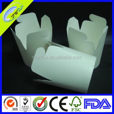 China Biodegradable White Round Bottom Noodle Box , Industrial Food Use Noodle Box for sale