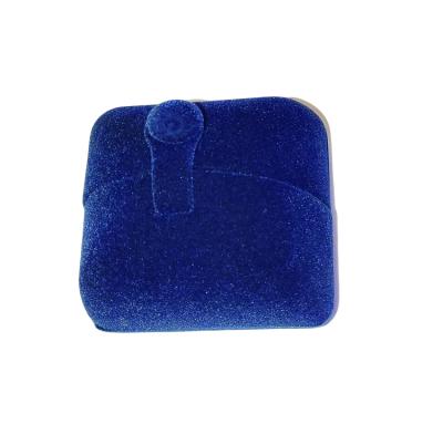 China Wholesale Luxury Velvet Blue Velvet Jewelry Boxes Necklace Earring Ring Jewelry Packaging Boxes Blue Color for sale