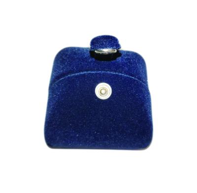 China Wholesale Small Quantity Blue Velvet Earring Ring Necklace Holder Jewelry Box Custom Logo for sale