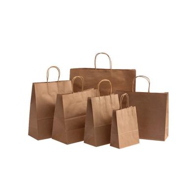 China Custom Recycled Materials Food Clothes Kraft Paper Bag Recycled White Paper Bag Brown Logo Printed Kraft Paper Bag for sale