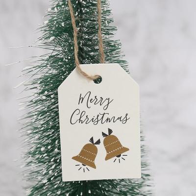 China Custom Made Recyled Logo Tags Clothing Hang Tag Christmas Decoration With Free Design for sale