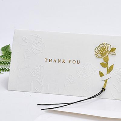 China China customized white color paper thank you cards, low moq custom paper cards, thank you cards for sale