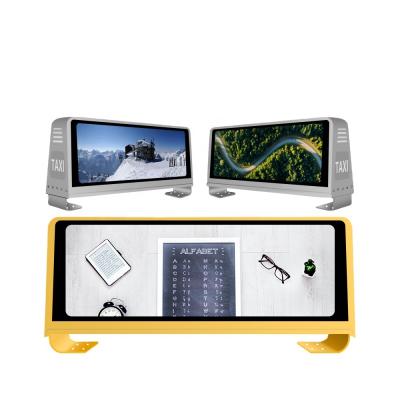 China Outdoor / Car Customized Outdoor P3.33 P2.5 Wireless Advertising Car Roof Taxi Top Led Display Screen With Double Sides Outdoor Car Top Screen for sale