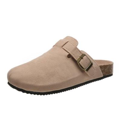 China Other 2022 Men and Women Leather Indoor Outdoor Slippers Mules Bio Toe Cork Clogs Slides with Comfort Arch Support Insole for couple for sale