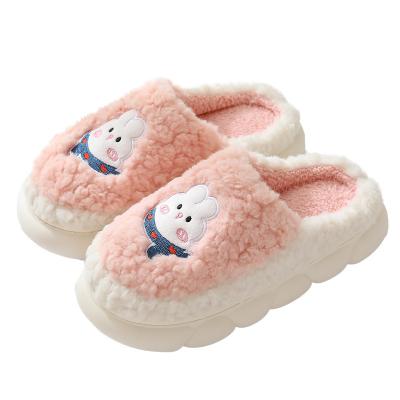 China Cushioning Amazon Hot sell High cotton slippers for women in winter warm  thick indoor EVA slippers for men in autumn and winter for sale