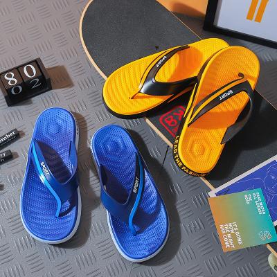 China Cushioning Man Printed Rubber Recycled flip-flop Navy Beach Thong Sandals High Quality Flip Flop wholesale for sale