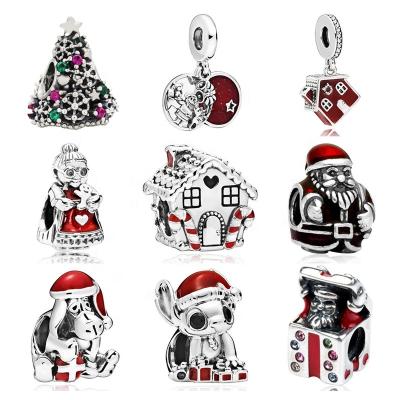 China The new cute charm style festival gift 925 Sterling Silver Christmas Charm Jewelry for sale