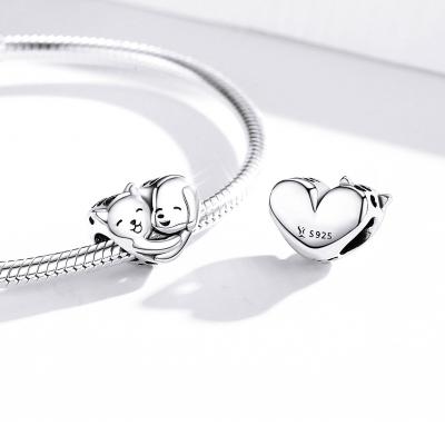 China Hotsell Lovely Cute Heart Cute Dog Charms Stainless Steel Pendants For Necklace for sale