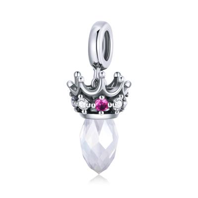 China Cute Fine Jewelry 925 Silver Crown Elegant Women Pendant Charm for sale