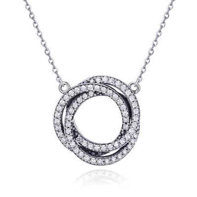 China 2021 New Product Fashion Cute Silver Jewelry 925 Sterling Silver Vintage Zircon Necklace for sale