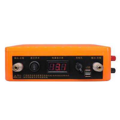 China Mini Orange Plastic Portable Solar Power System With High Effieciency Battery Te koop