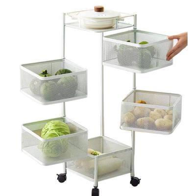 China Newest Sustainable Hot Sale Kitchen Square Fruit And Vegetable Storage Rack for sale