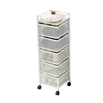 China Sustainable New Arrival Display Square Fruit And Vegetable Storage Rack With Wheels for sale